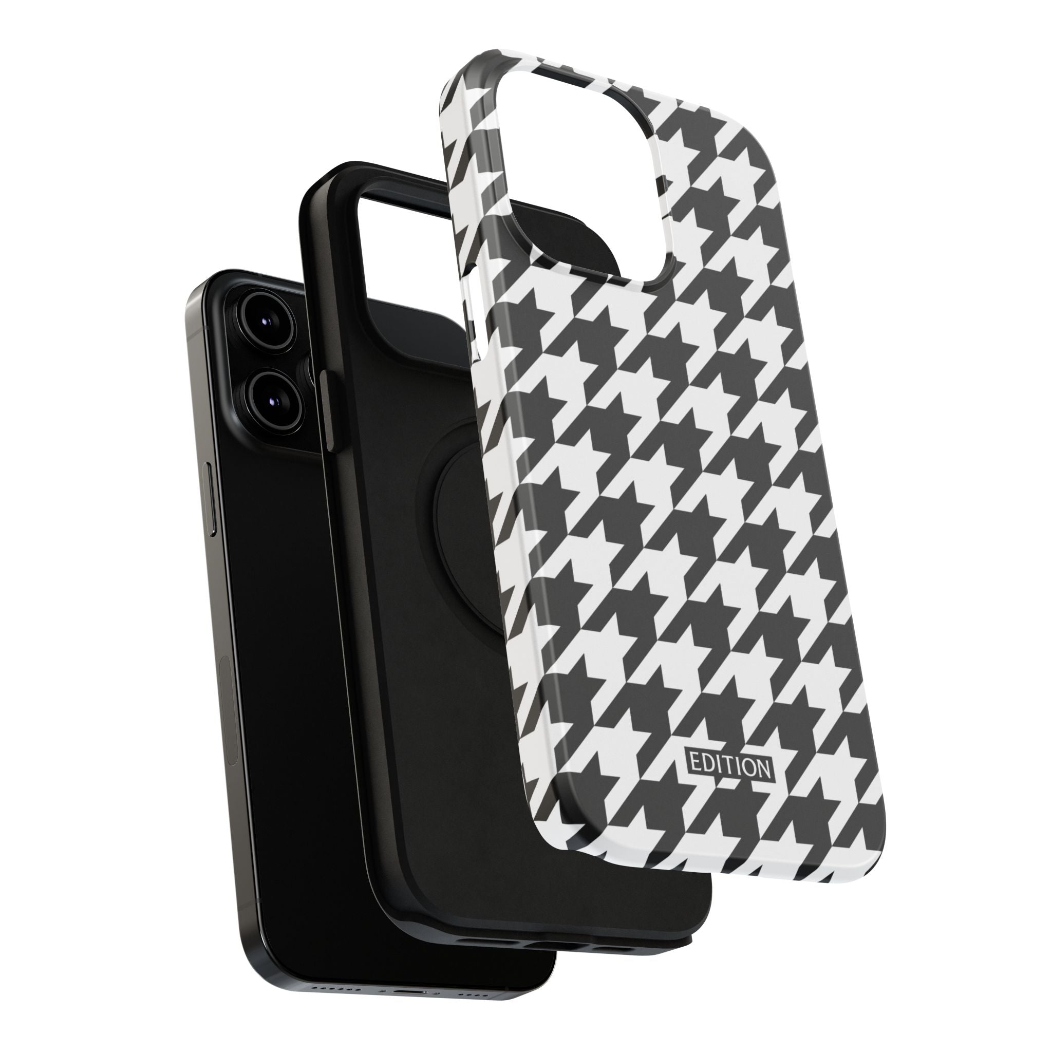 Black and White Houndstooth Case