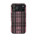 Light Pink and Black Plaid Case