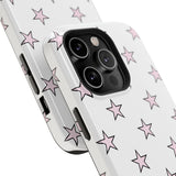 Pink and White Star Case