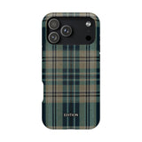 Green and Blue Plaid Case