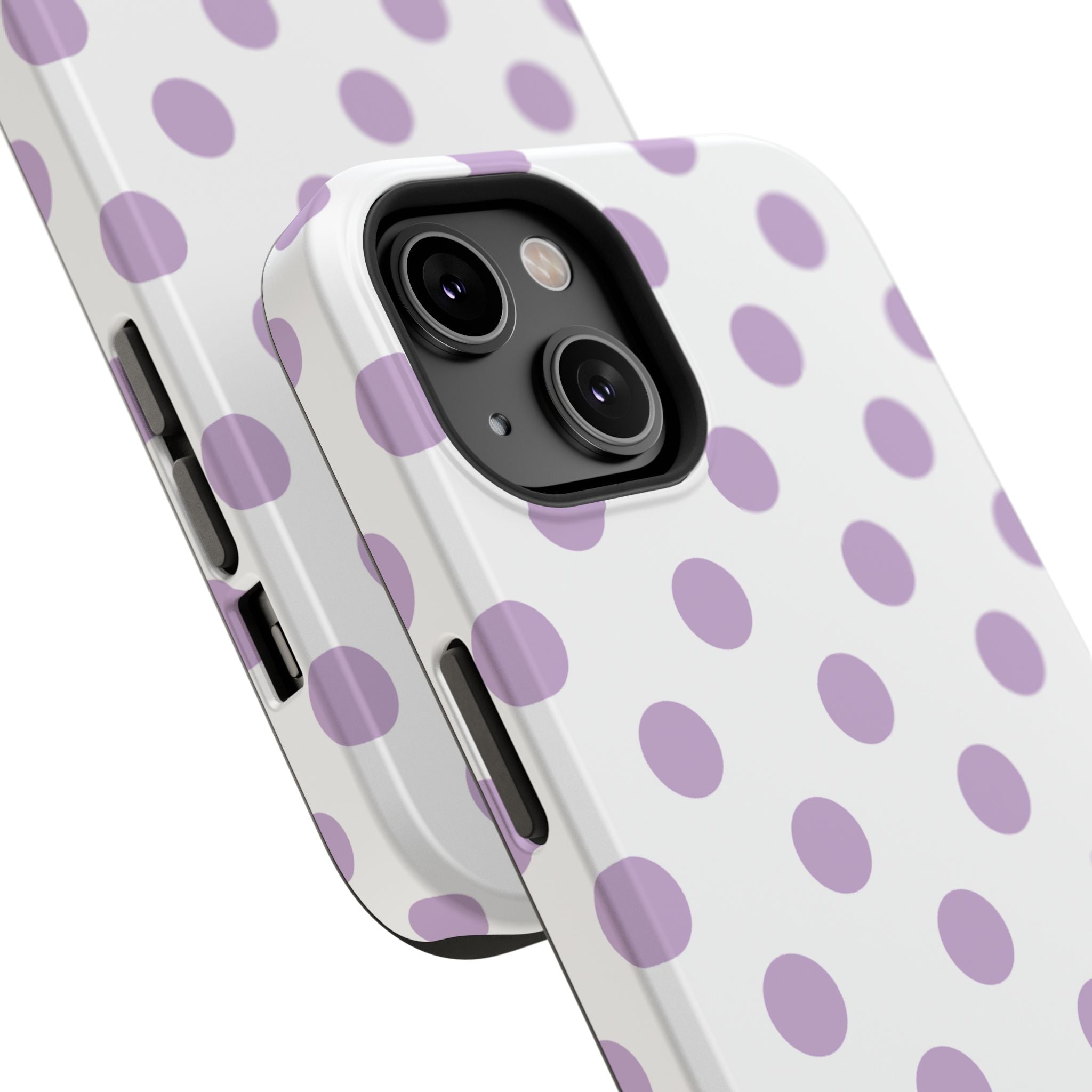 Purple and White Polka Dot Case