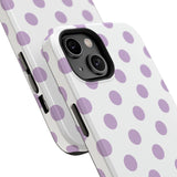 Purple and White Polka Dot Case