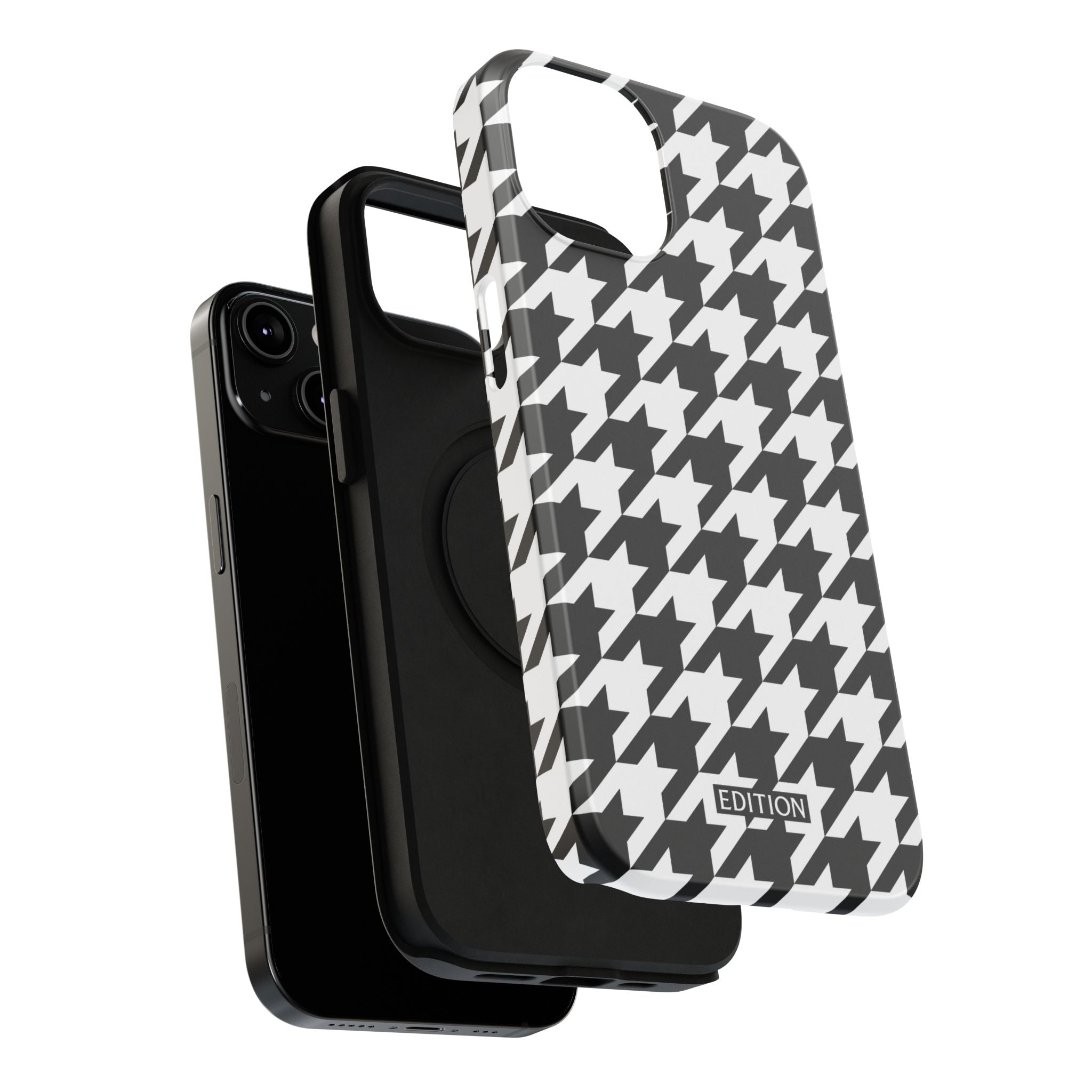 Black and White Houndstooth Case