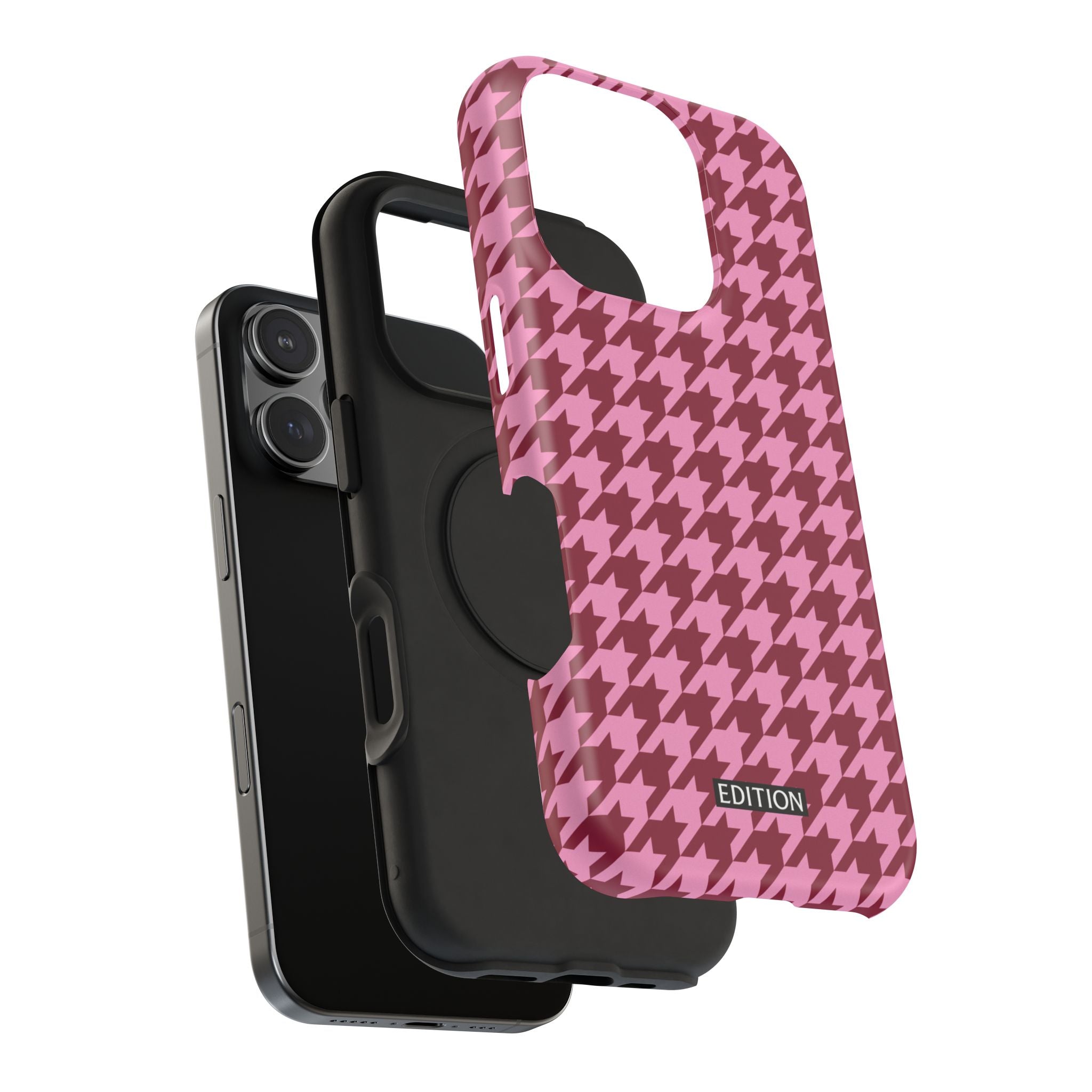 Raspberry Sorbet Houndstooth Case