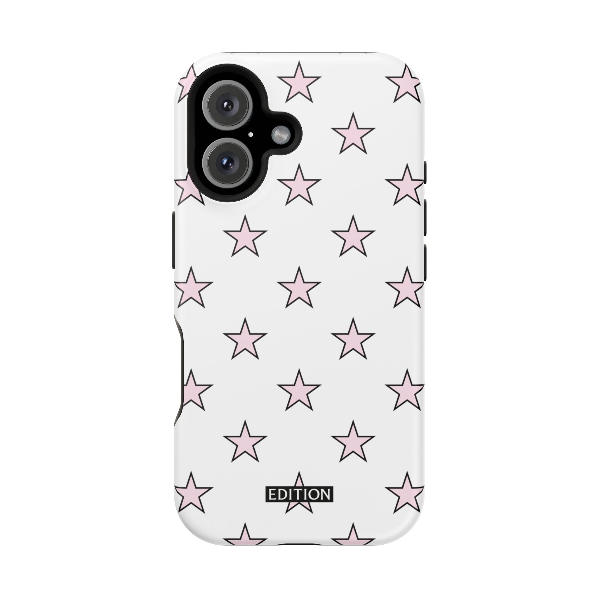 Pink and White Star Case