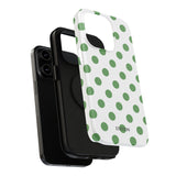 Green and White Polka Dot Case