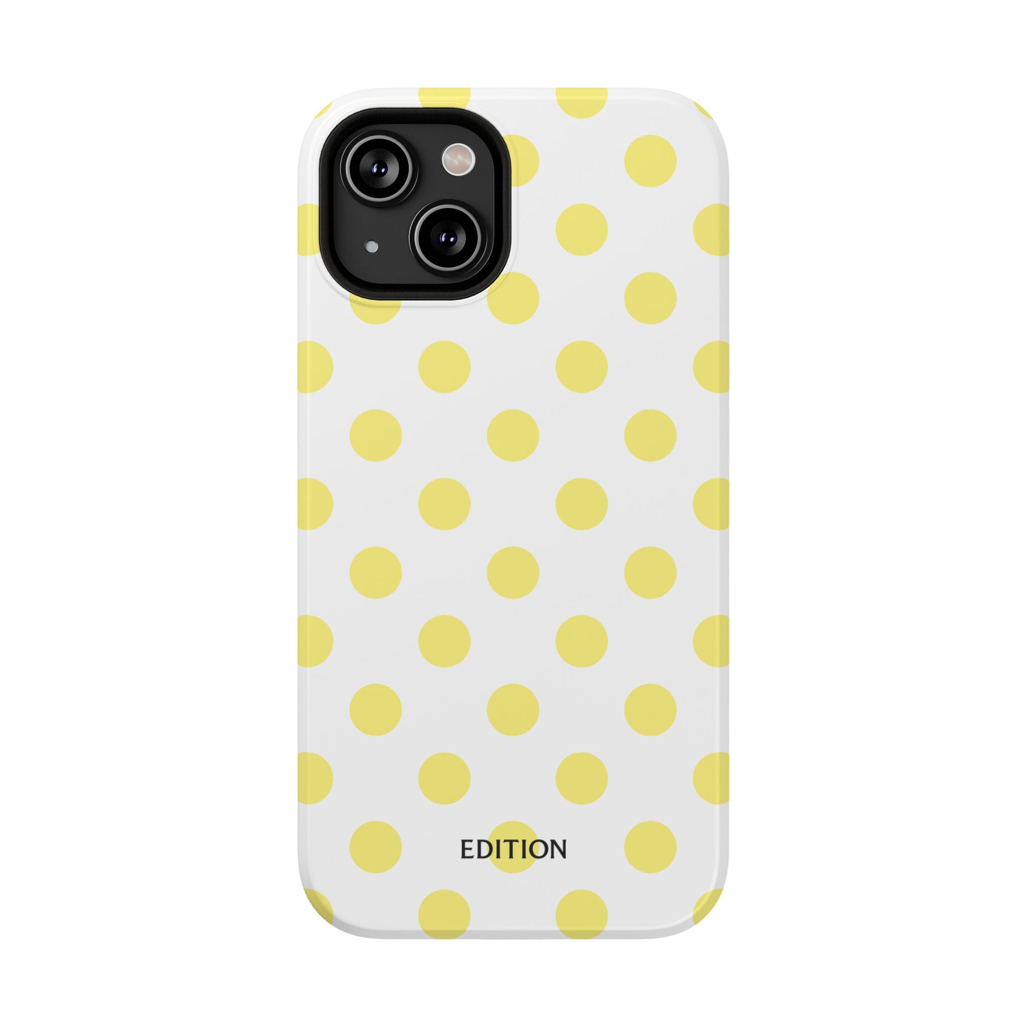 Yellow and White Polka Dot Case