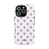 Purple and White Polka Dot Case