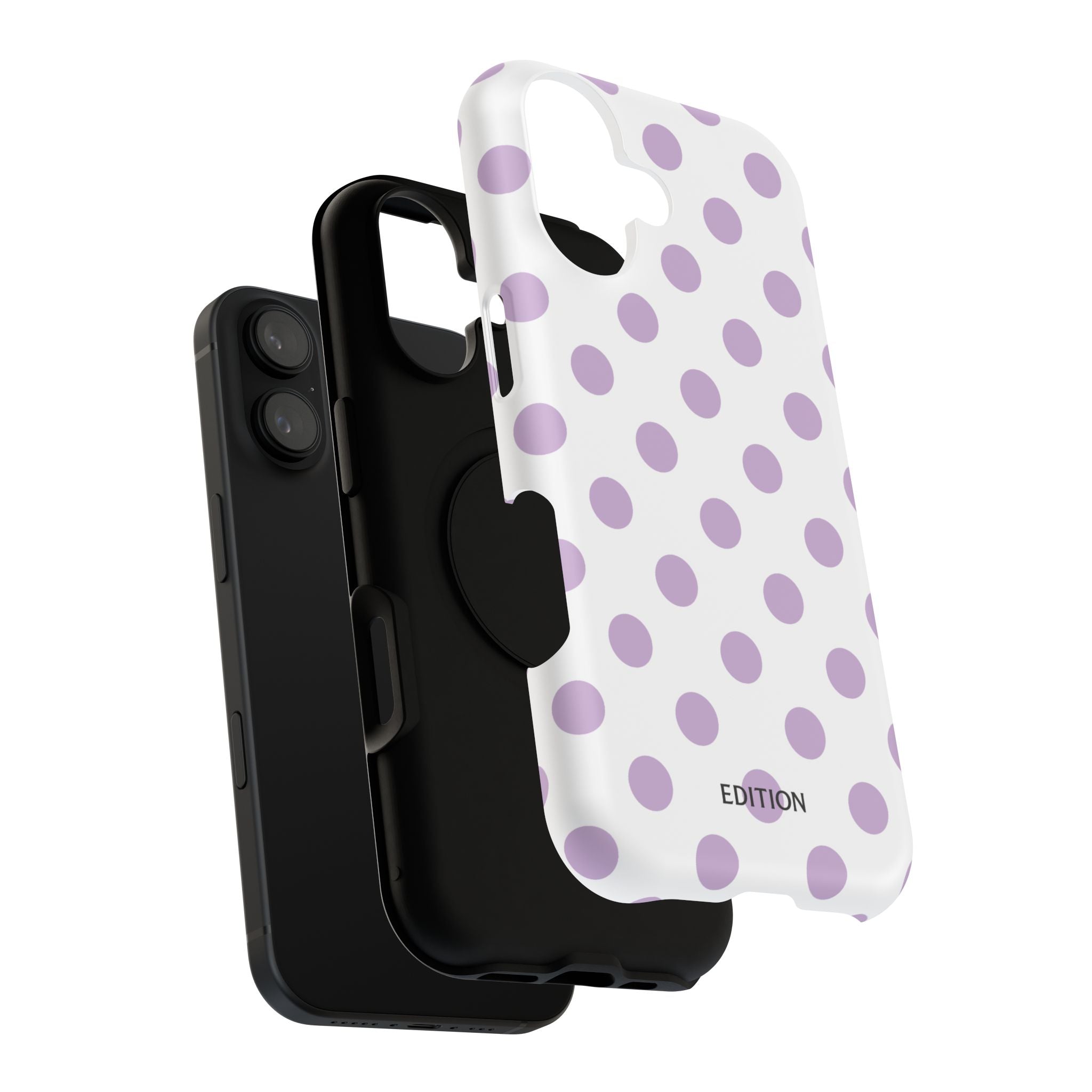 Purple and White Polka Dot Case
