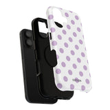 Purple and White Polka Dot Case