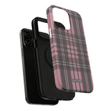 Light Pink and Black Plaid Case