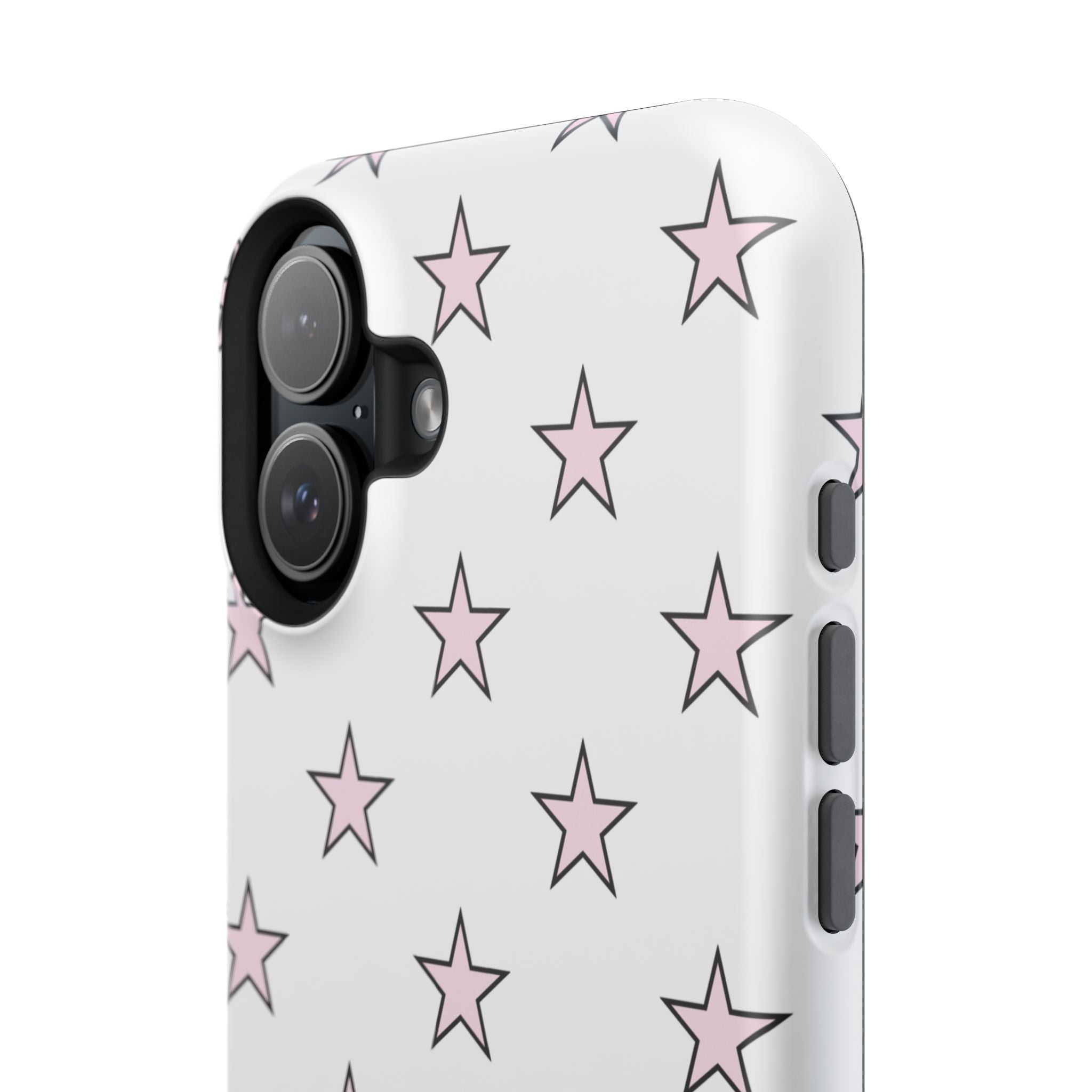 Pink and White Star Case