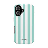 Teal Beach Stripe Case