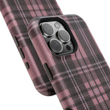 Light Pink and Black Plaid Case
