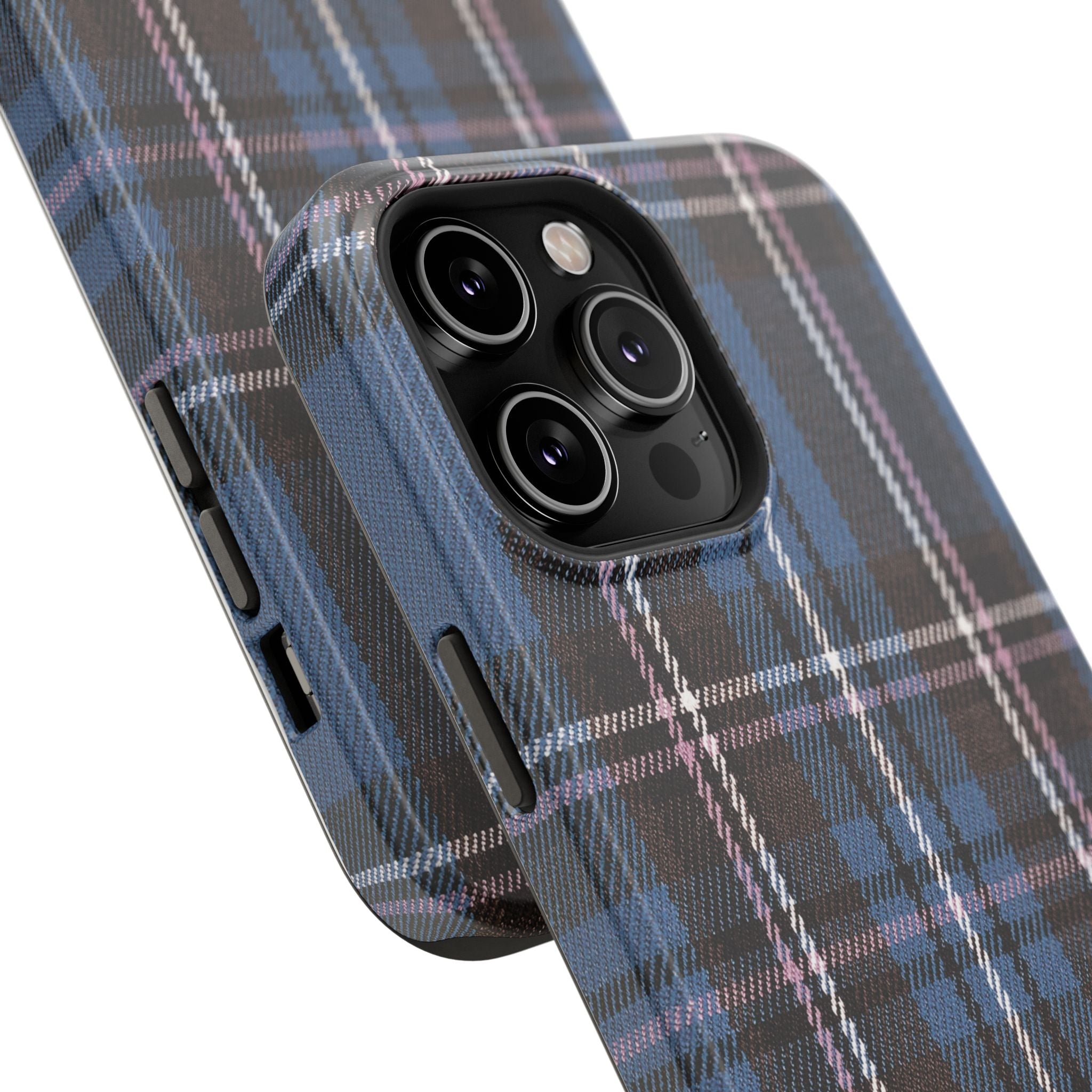 Blue and Pink Plaid Case