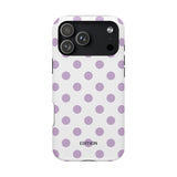Purple and White Polka Dot Case
