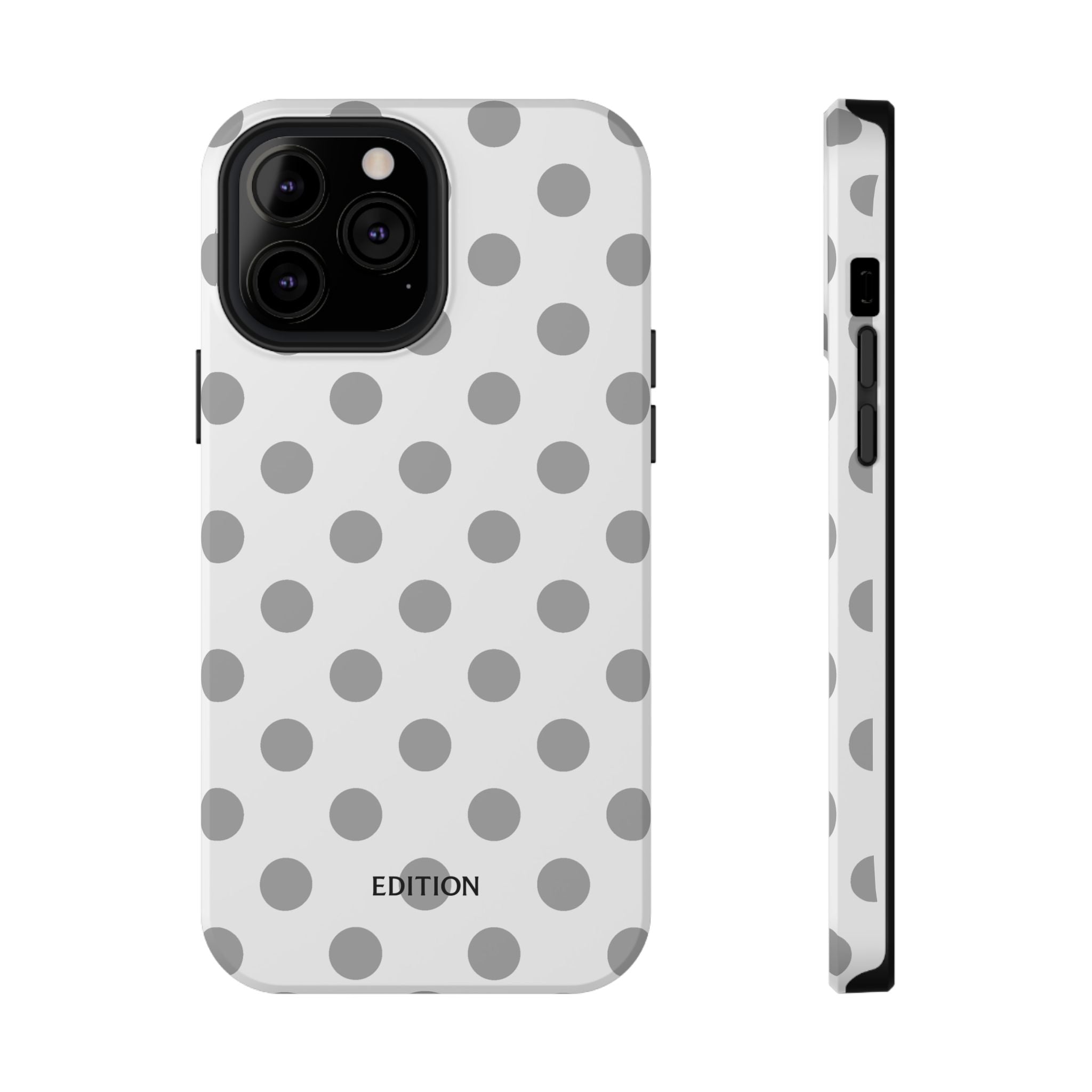 Grey and White Polka Dot Case