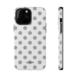 Grey and White Polka Dot Case