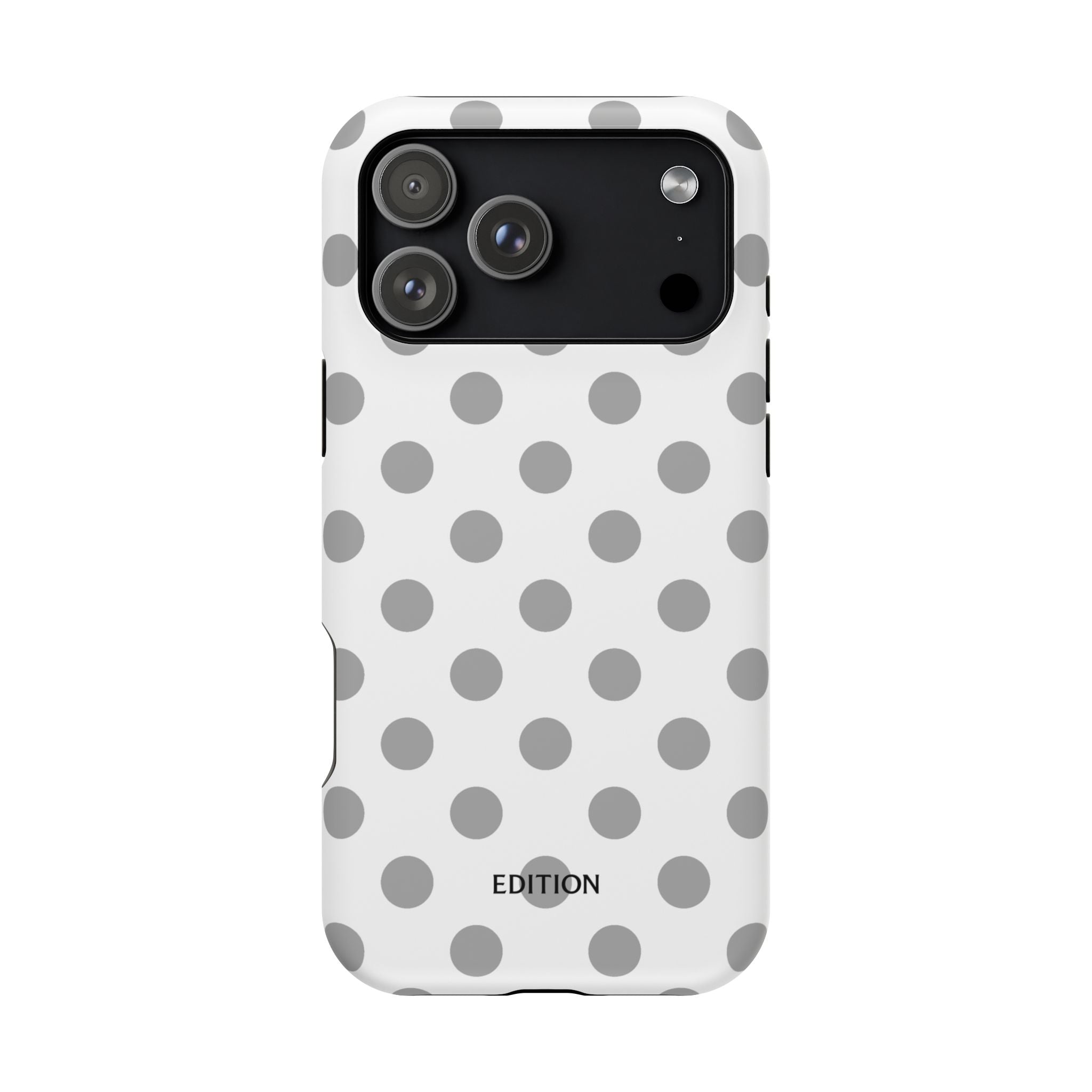 Grey and White Polka Dot Case