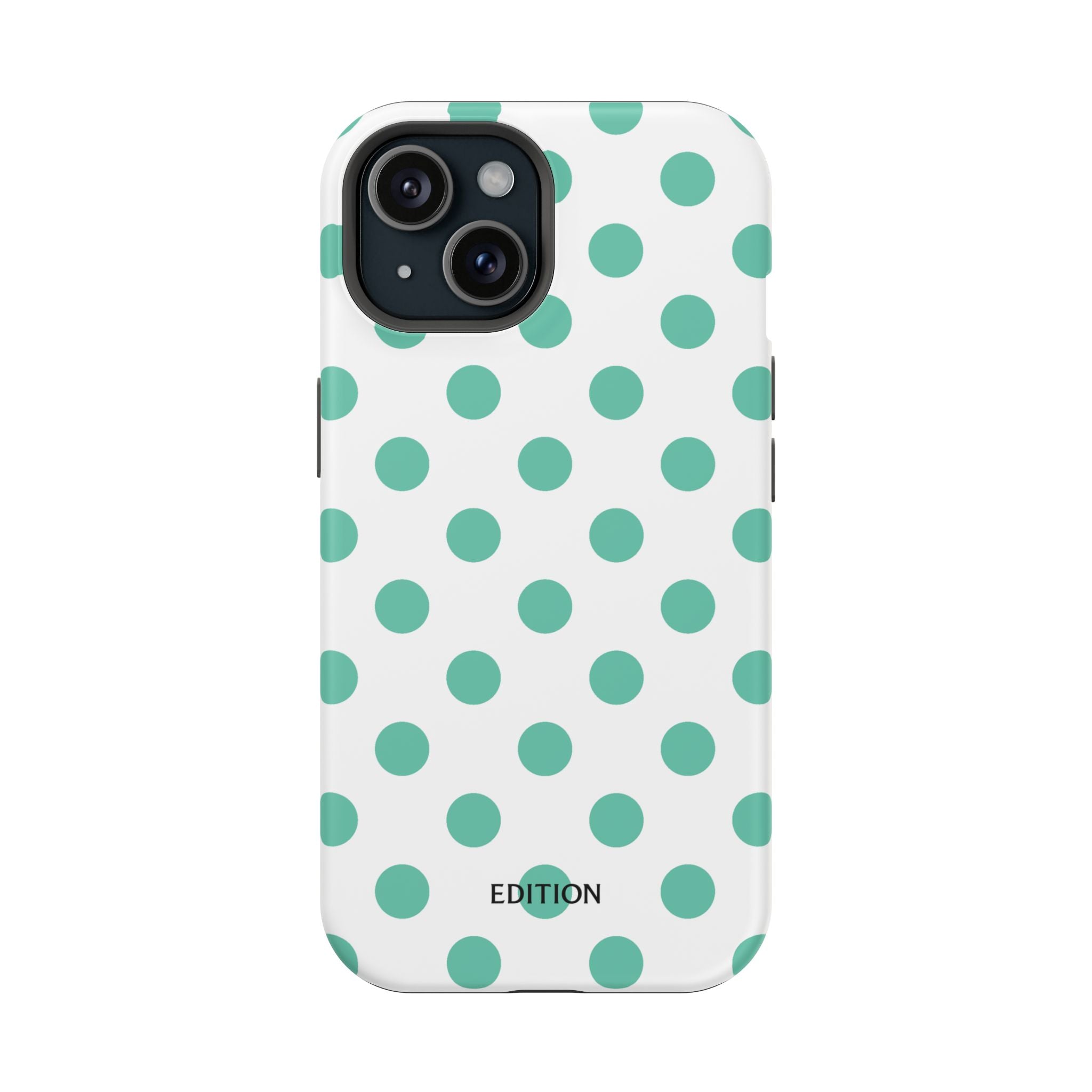 Teal and White Polka Dot Case