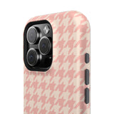 Peach Cream Houndstooth Case