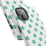Teal and White Polka Dot Case