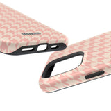 Peach Cream Houndstooth Case