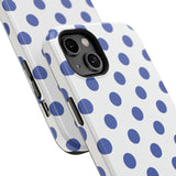 Blue and White Polka Dot Case