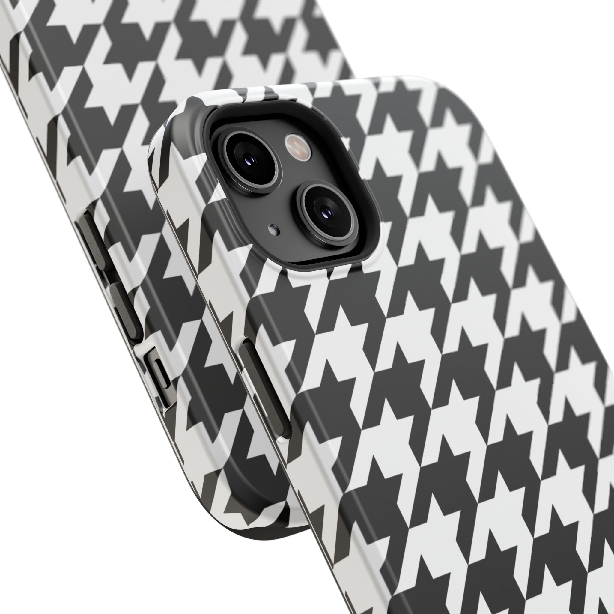 Black and White Houndstooth Case