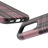 Light Pink and Black Plaid Case