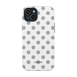 Grey and White Polka Dot Case