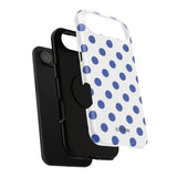 Blue and White Polka Dot Case