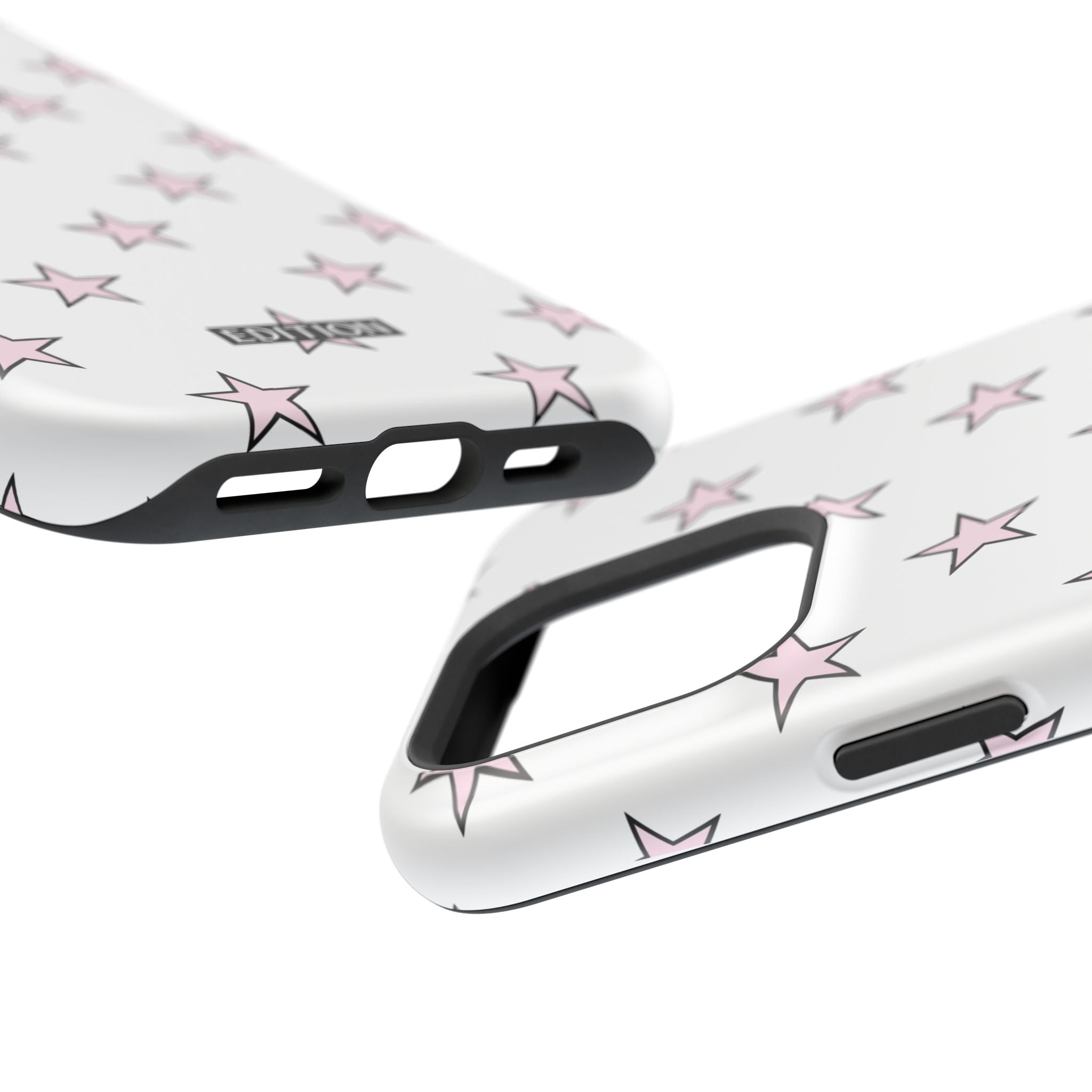 Pink and White Star Case