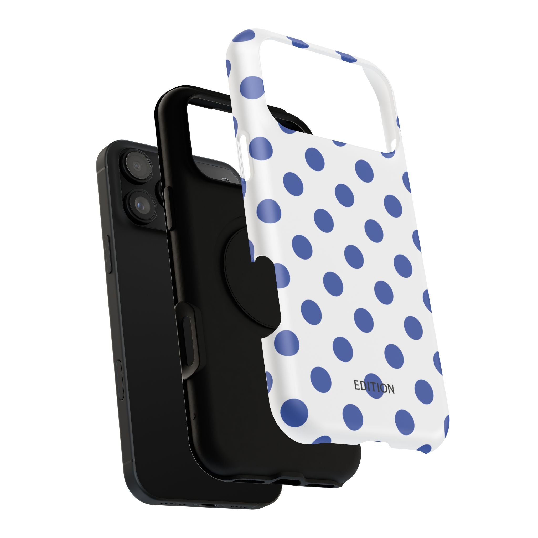 Blue and White Polka Dot Case
