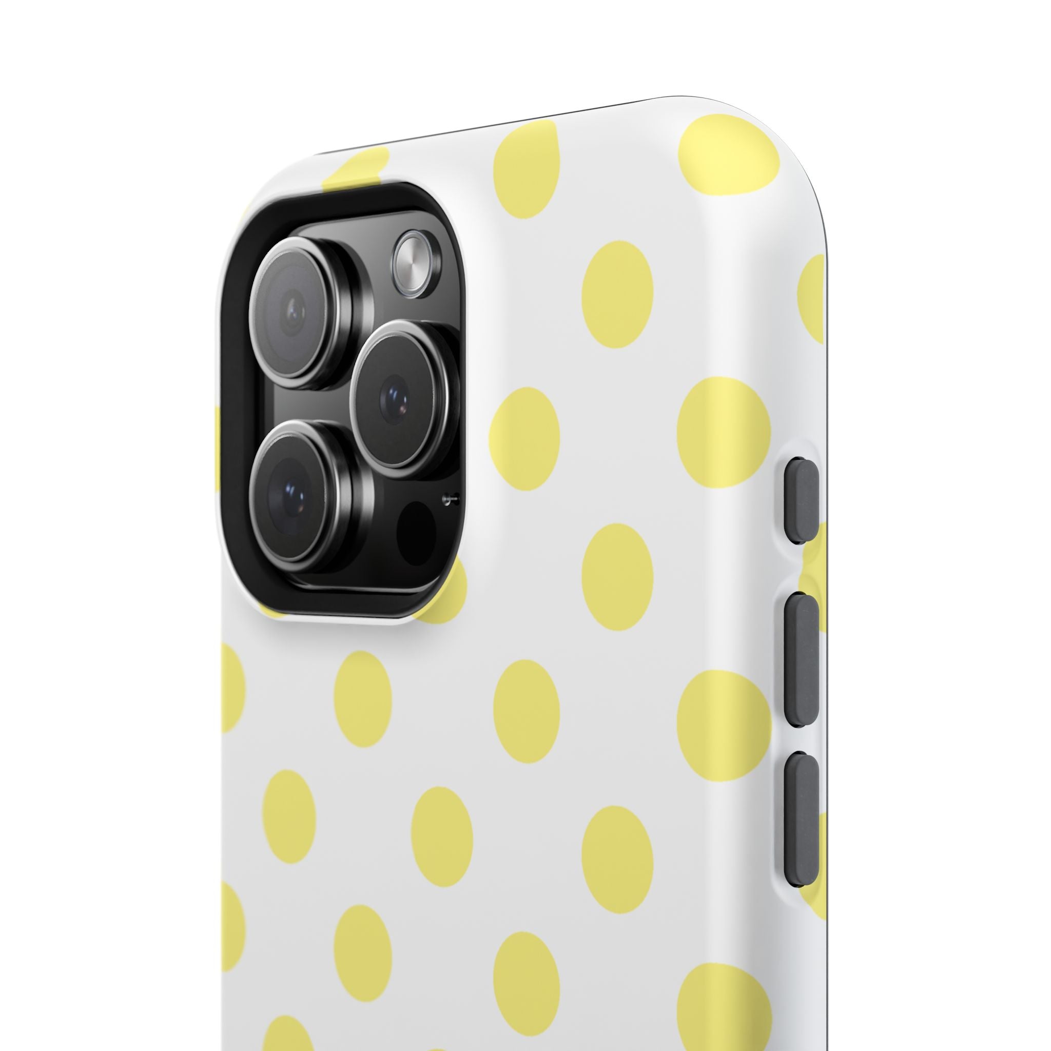 Yellow and White Polka Dot Case