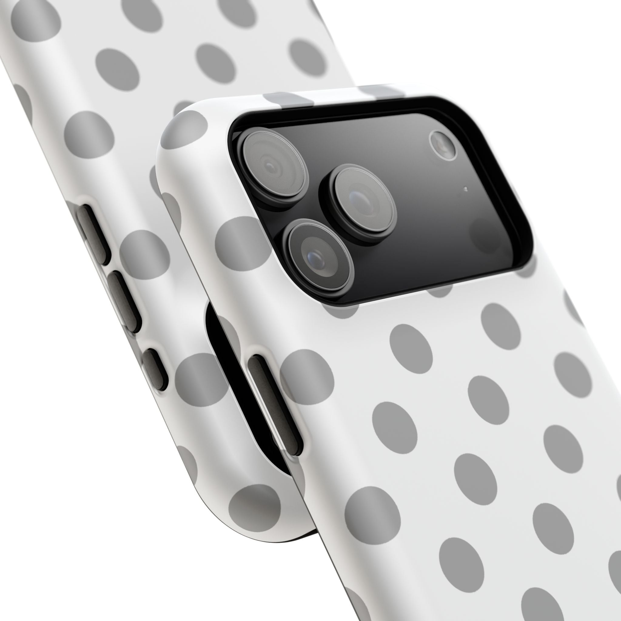 Grey and White Polka Dot Case