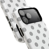 Grey and White Polka Dot Case