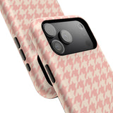 Peach Cream Houndstooth Case
