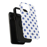 Blue and White Polka Dot Case