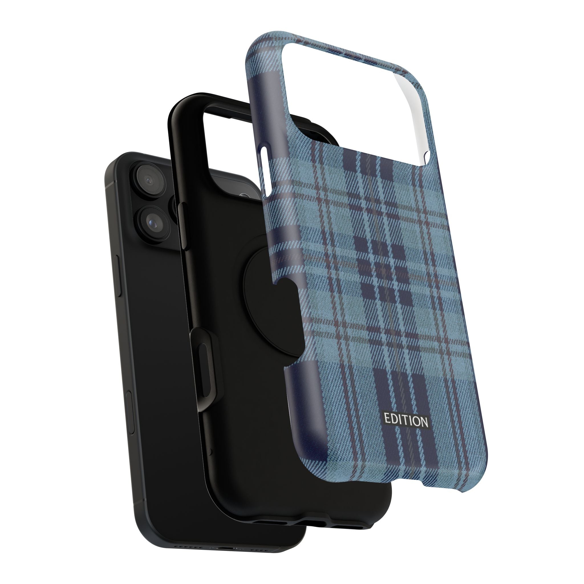 Navy Plaid Case