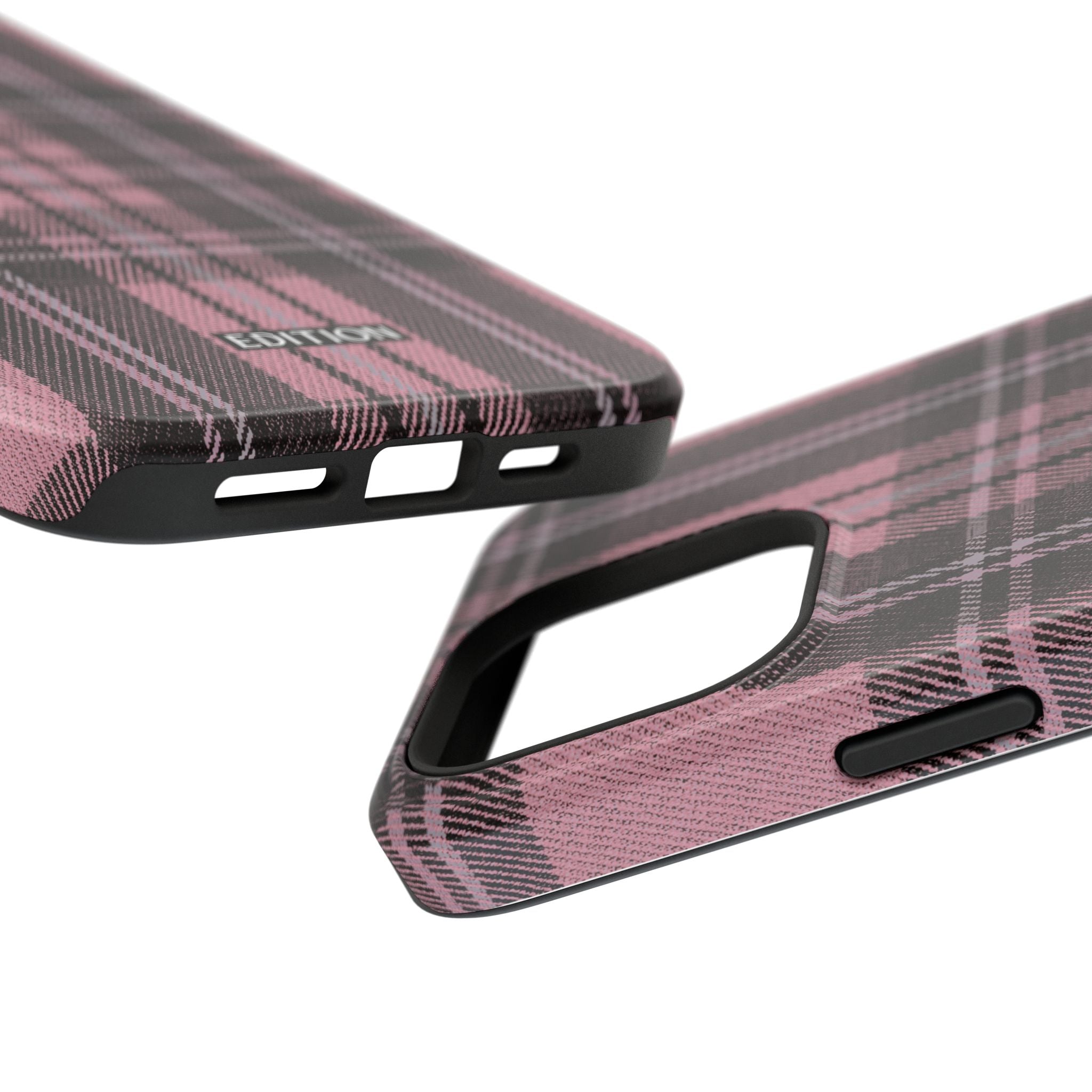 Light Pink and Black Plaid Case
