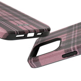 Light Pink and Black Plaid Case