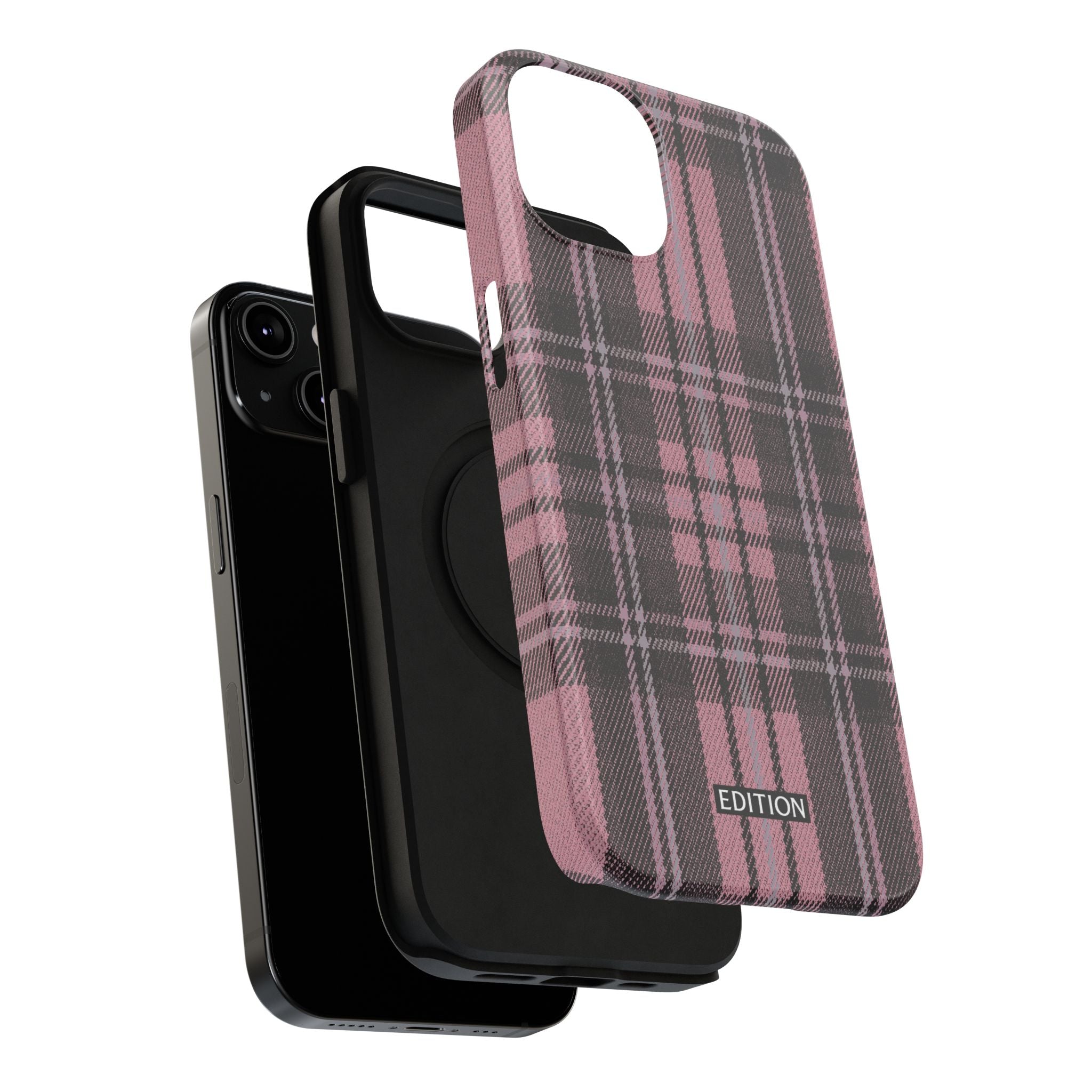 Light Pink and Black Plaid Case