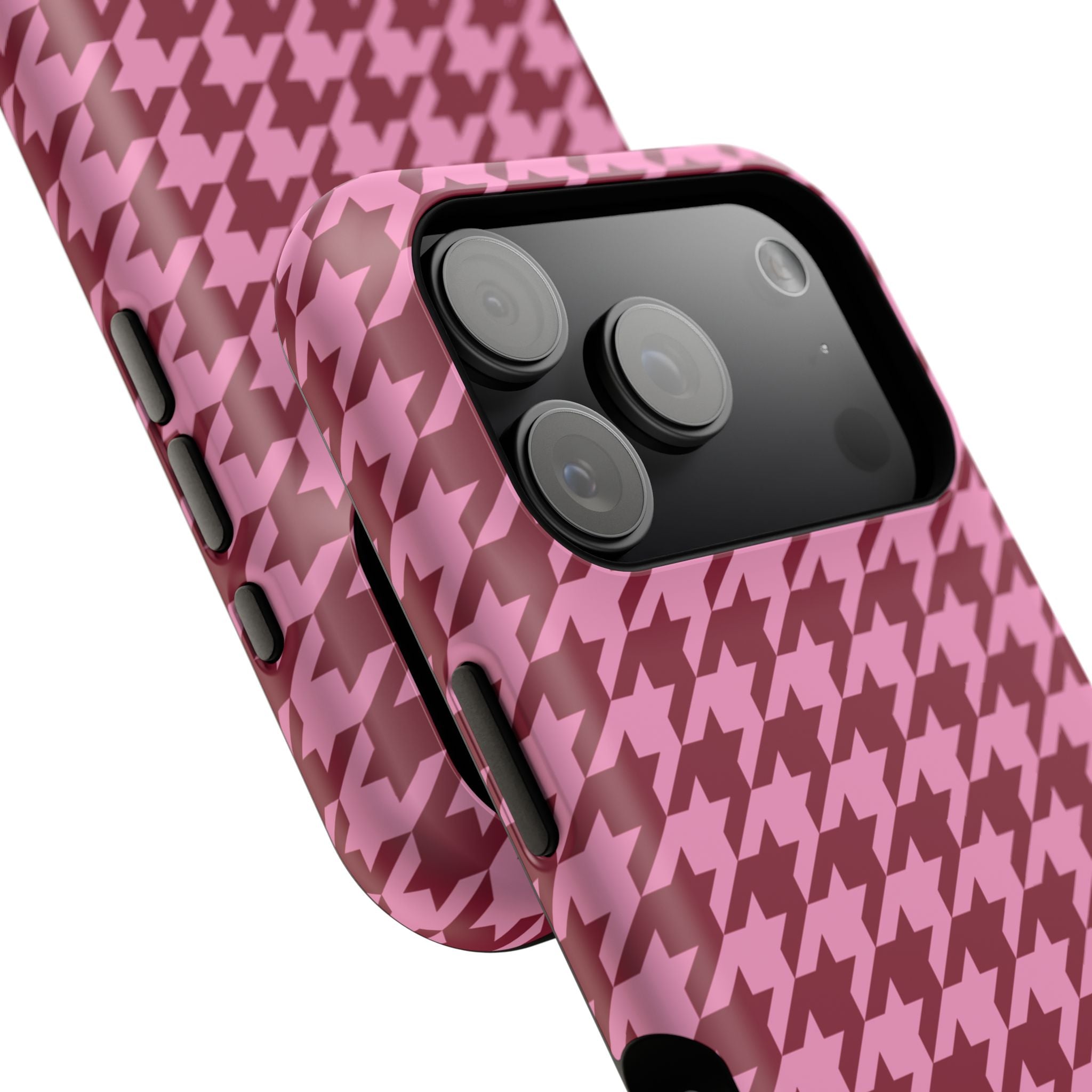 Raspberry Sorbet Houndstooth Case