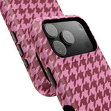 Raspberry Sorbet Houndstooth Case