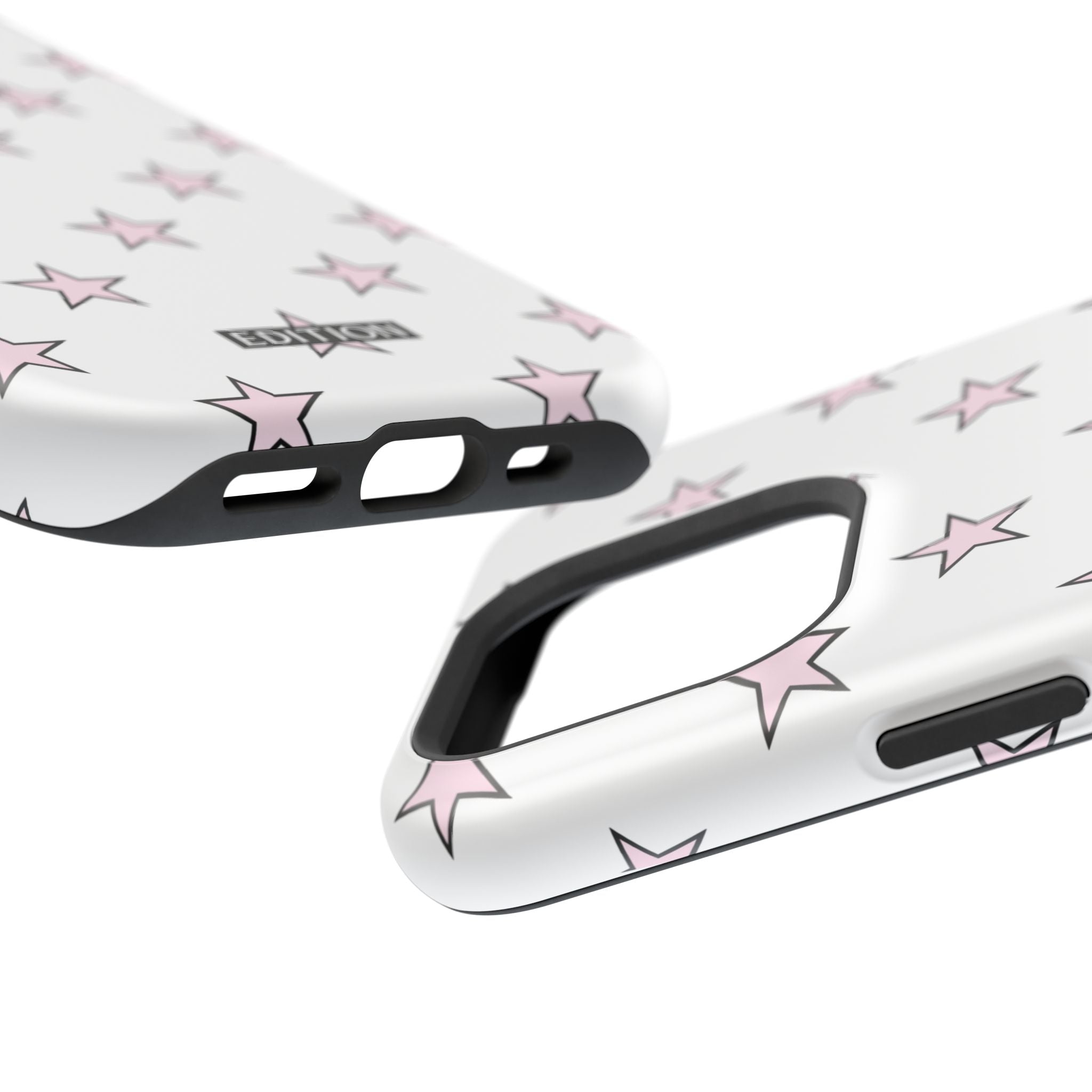 Pink and White Star Case