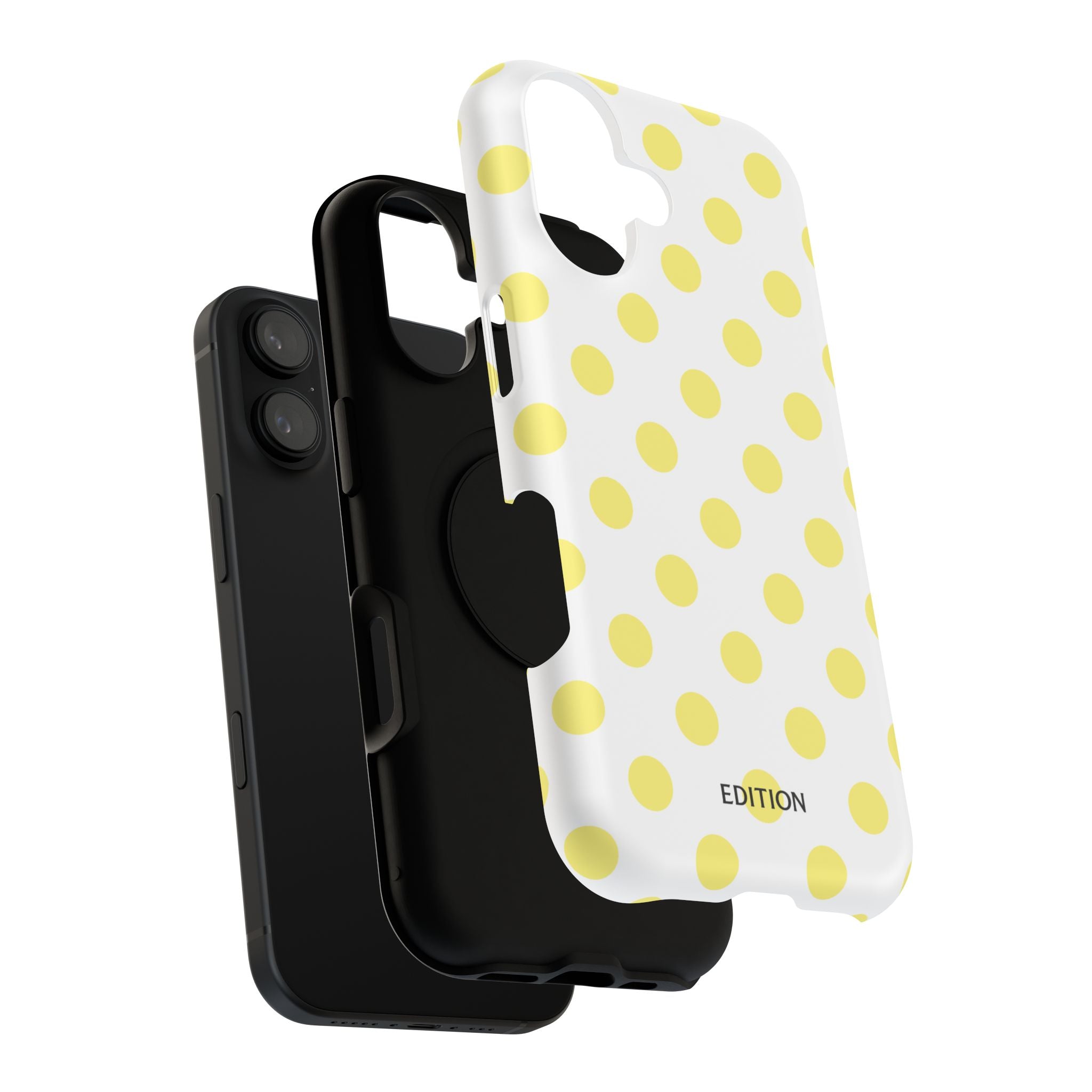 Yellow and White Polka Dot Case