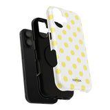 Yellow and White Polka Dot Case