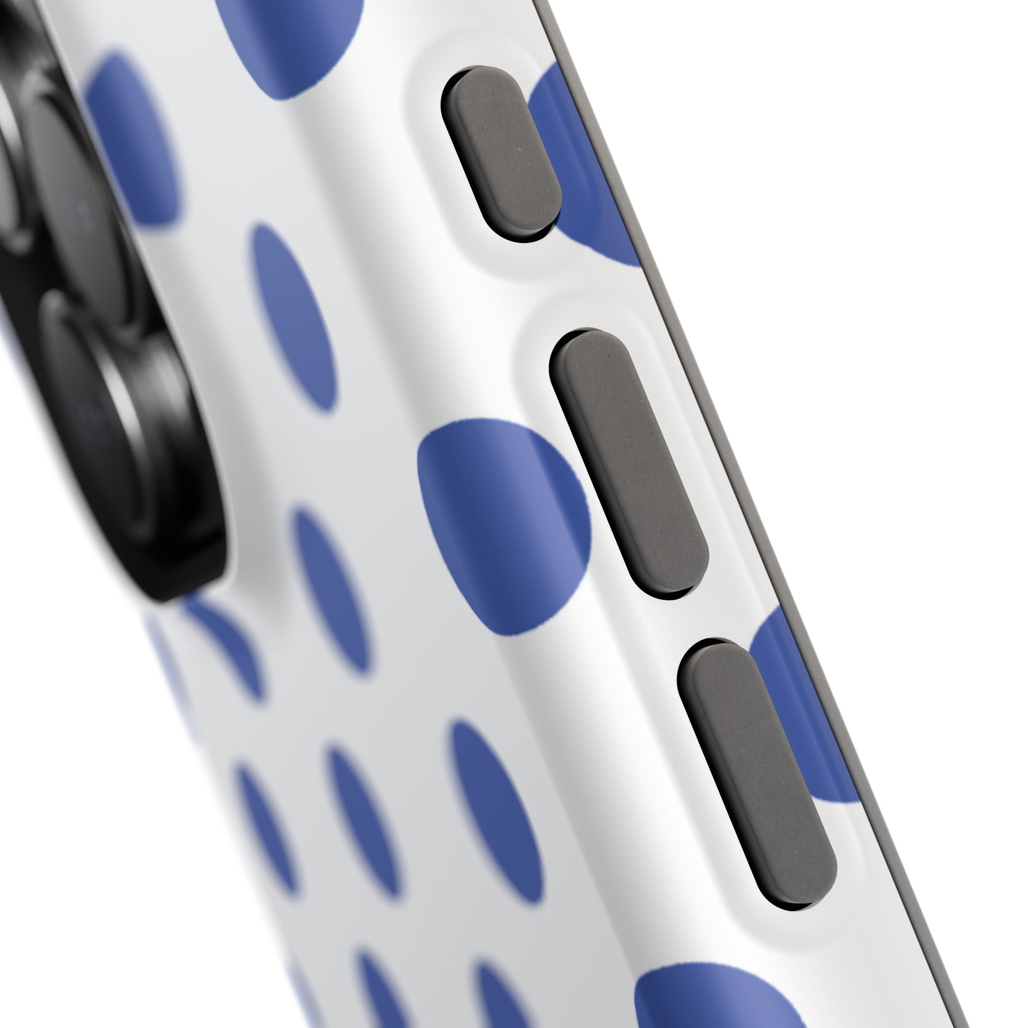 Blue and White Polka Dot Case