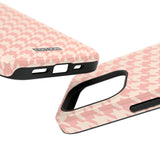 Peach Cream Houndstooth Case